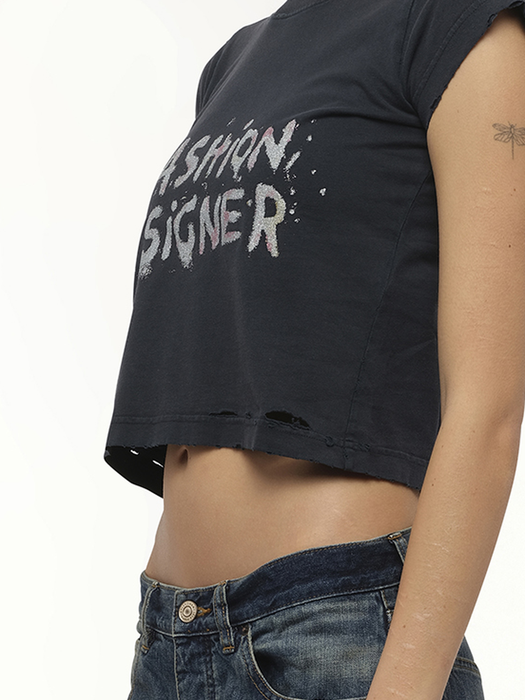 Balenciaga Shrunk T-Shirt in Faded Washed Black