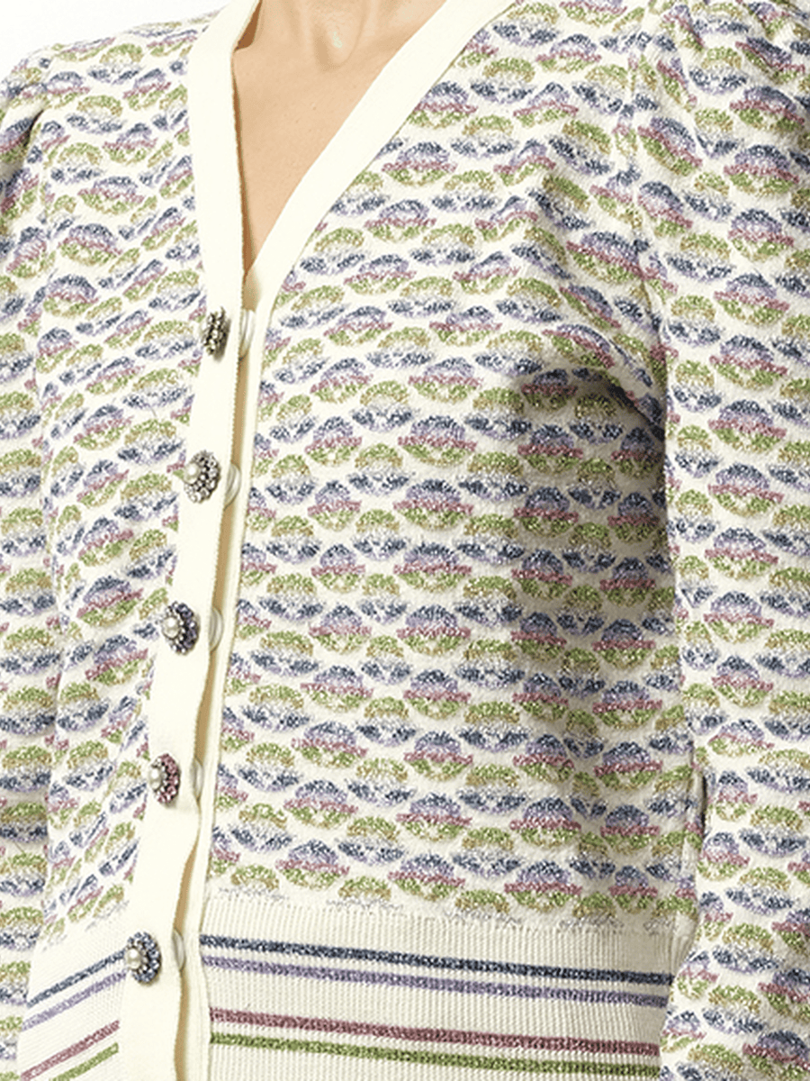 Long Sleeve V-Neck Cardigan in Vintage