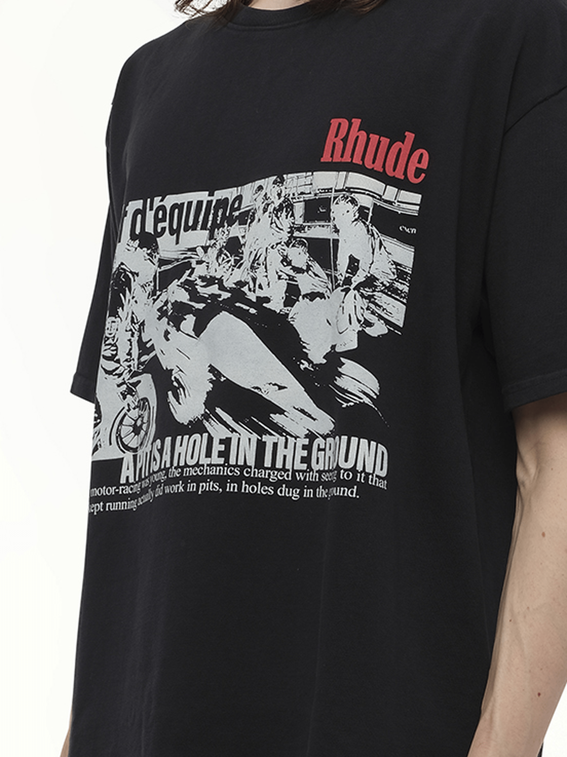 Rhude Champions Du Monde T-Shirt in Vintage Black