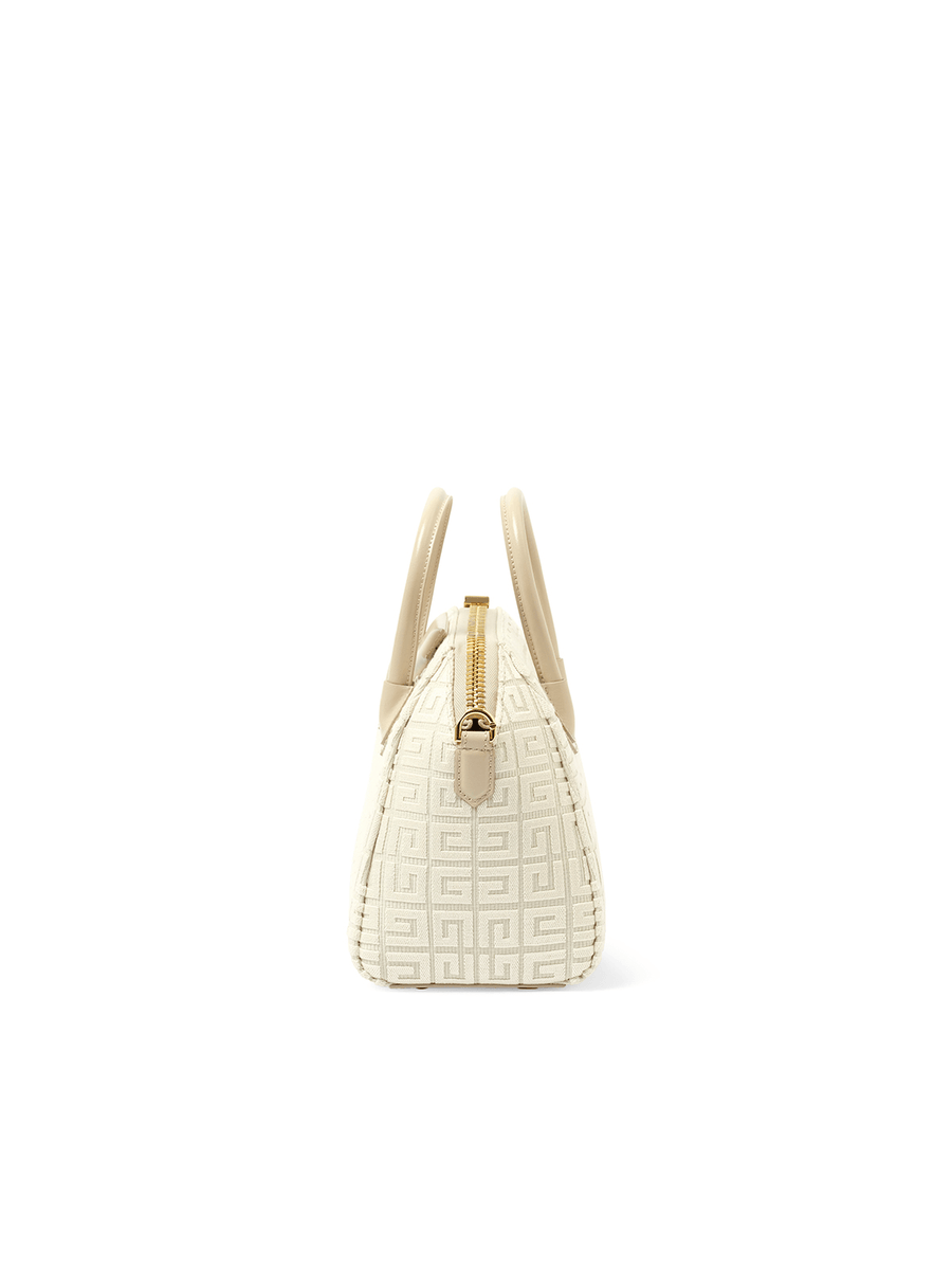 Givenchy Mini Antigona Bag in Monogram Canvas in Natural Beige