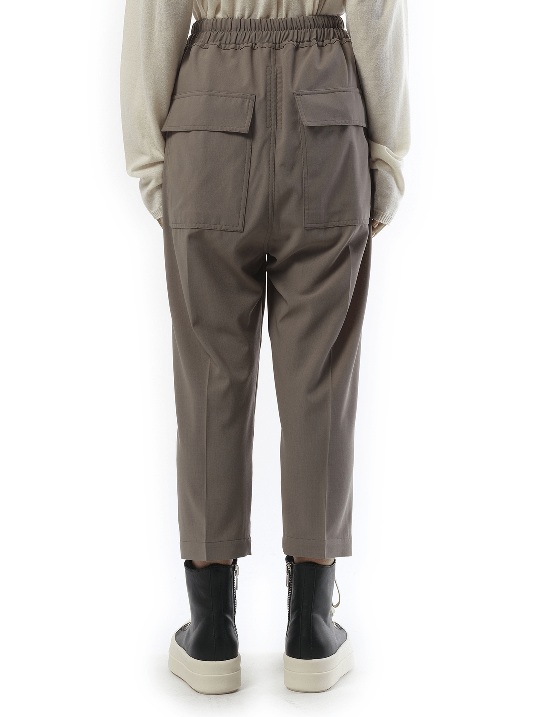 Rick Owens Drawstring Astaires Cropped in Dust