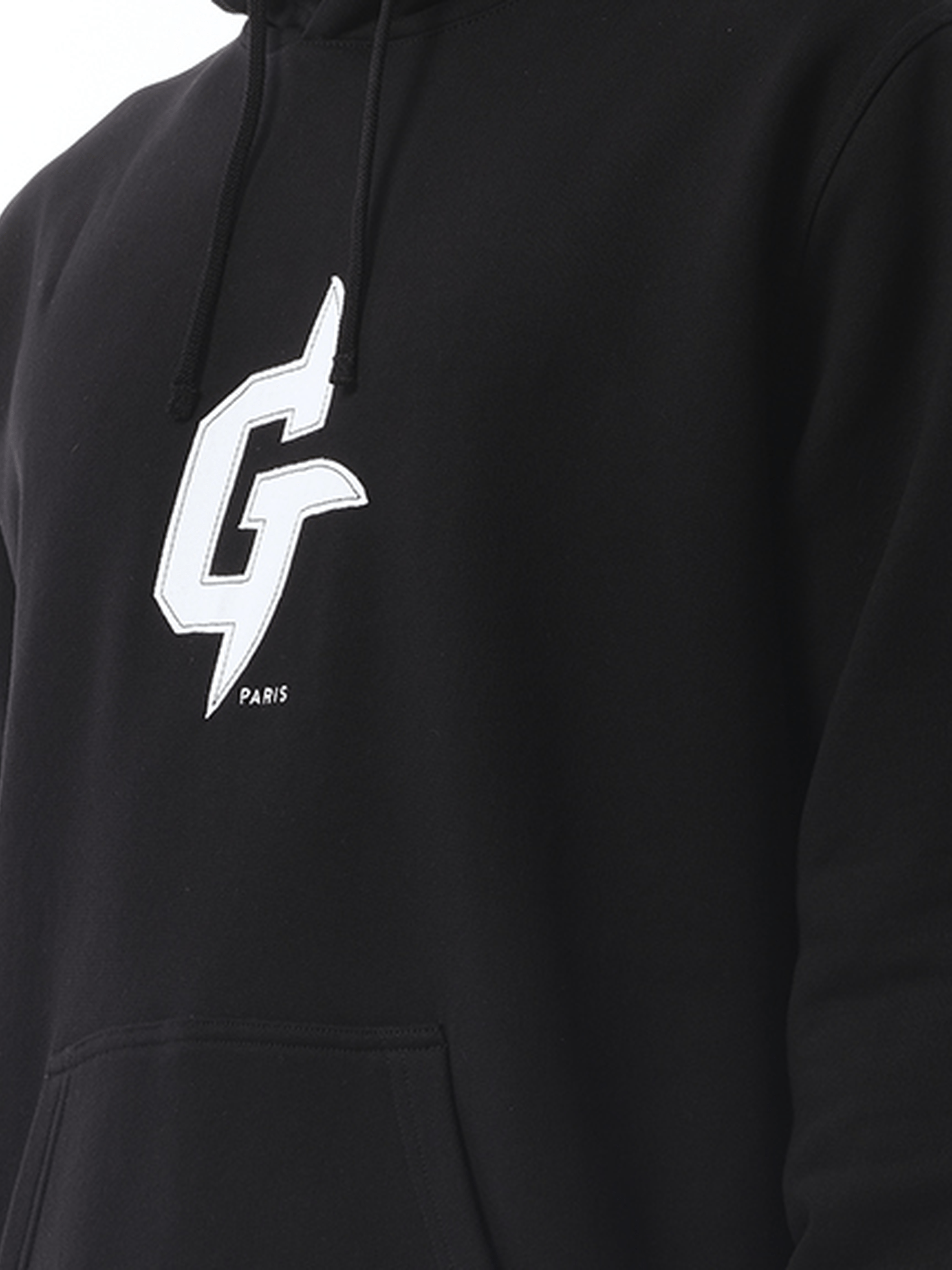 Givenchy Embroidered Eiffel Tower Motif Slim Fit Hoodie in Black