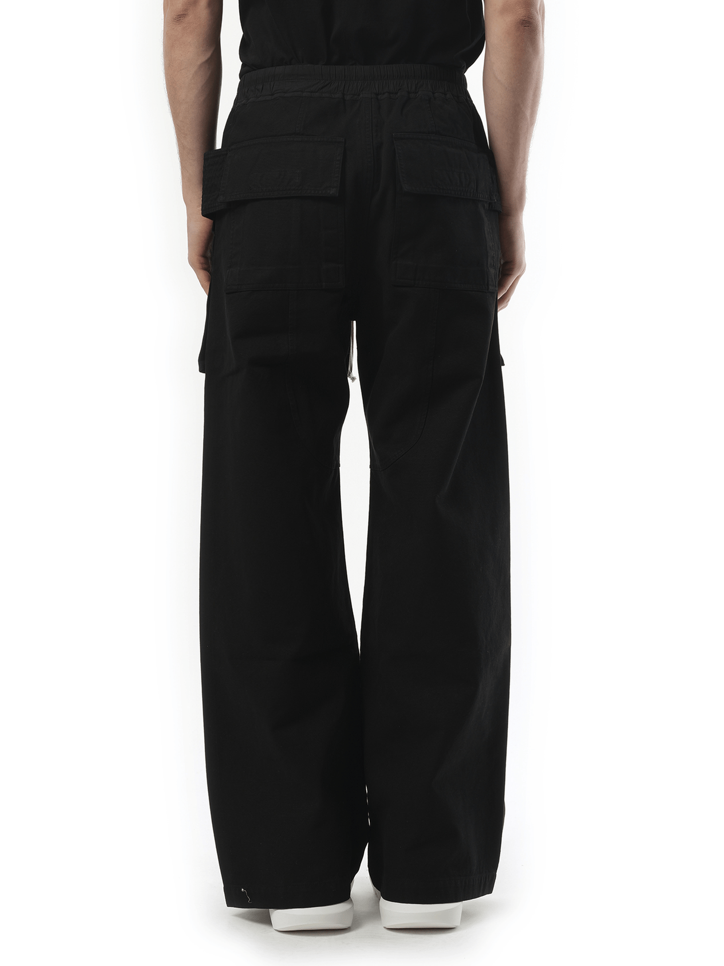 Rick Owens Drkshdw Cotton Canvas Creatch Wide Cargo Drawstring in Black