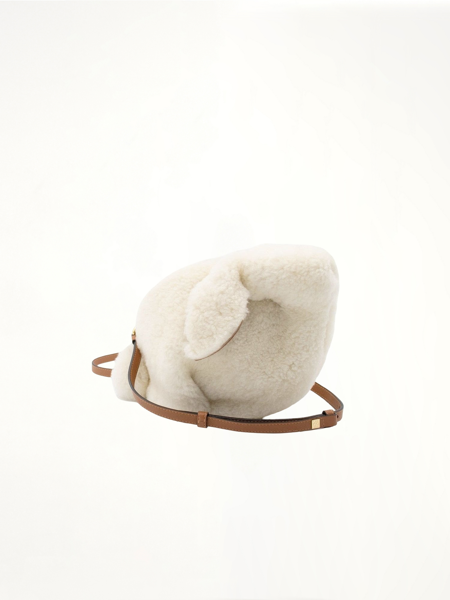 Mini Bunny Bag in Shearling in Natural
