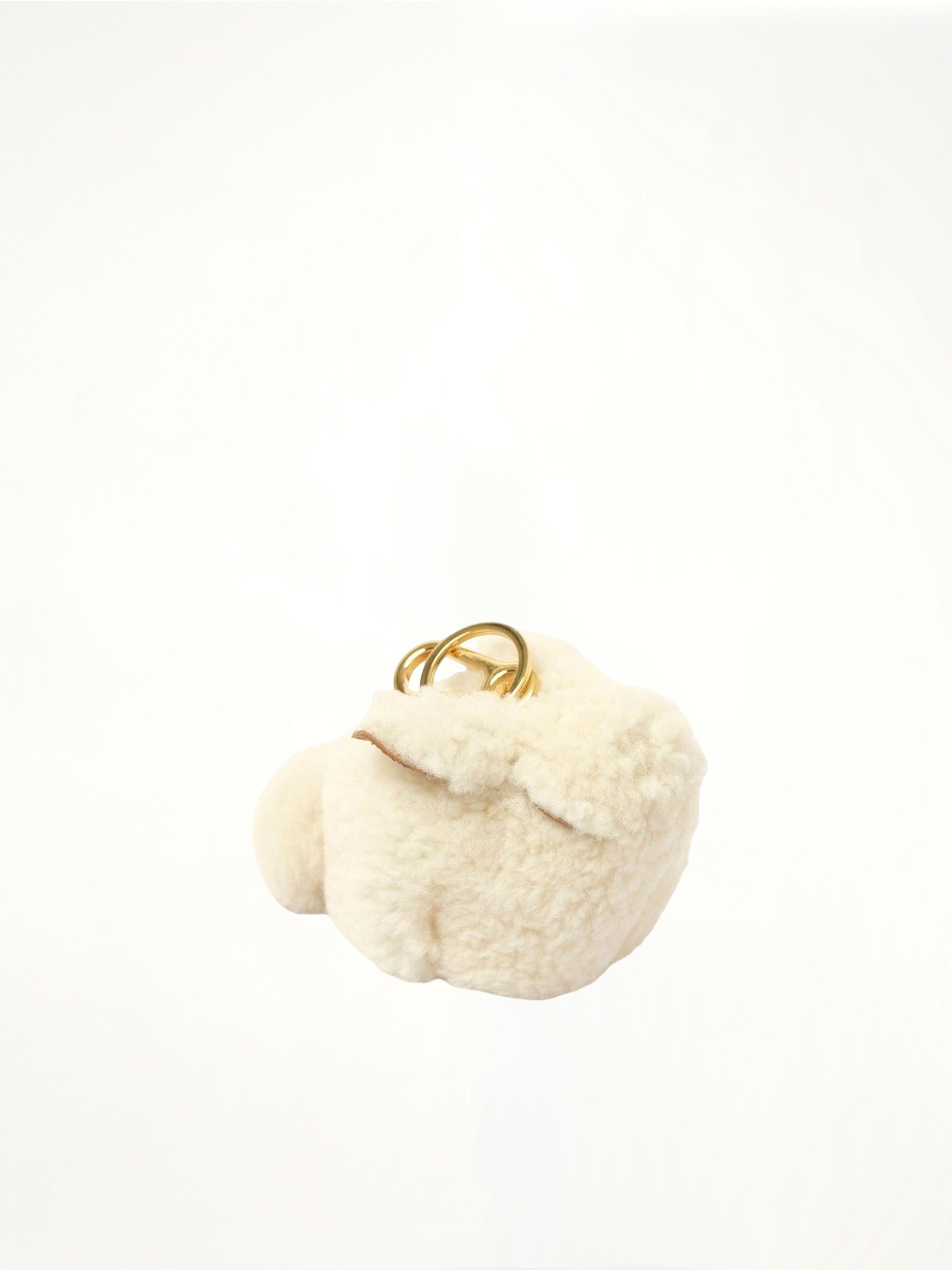 Bunny Charm in Shearling in Natural