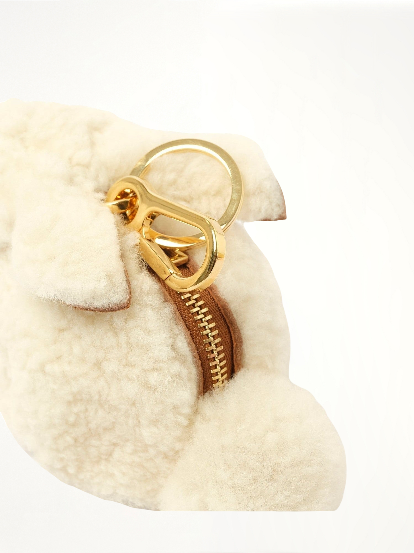 Bunny Charm in Shearling in Natural