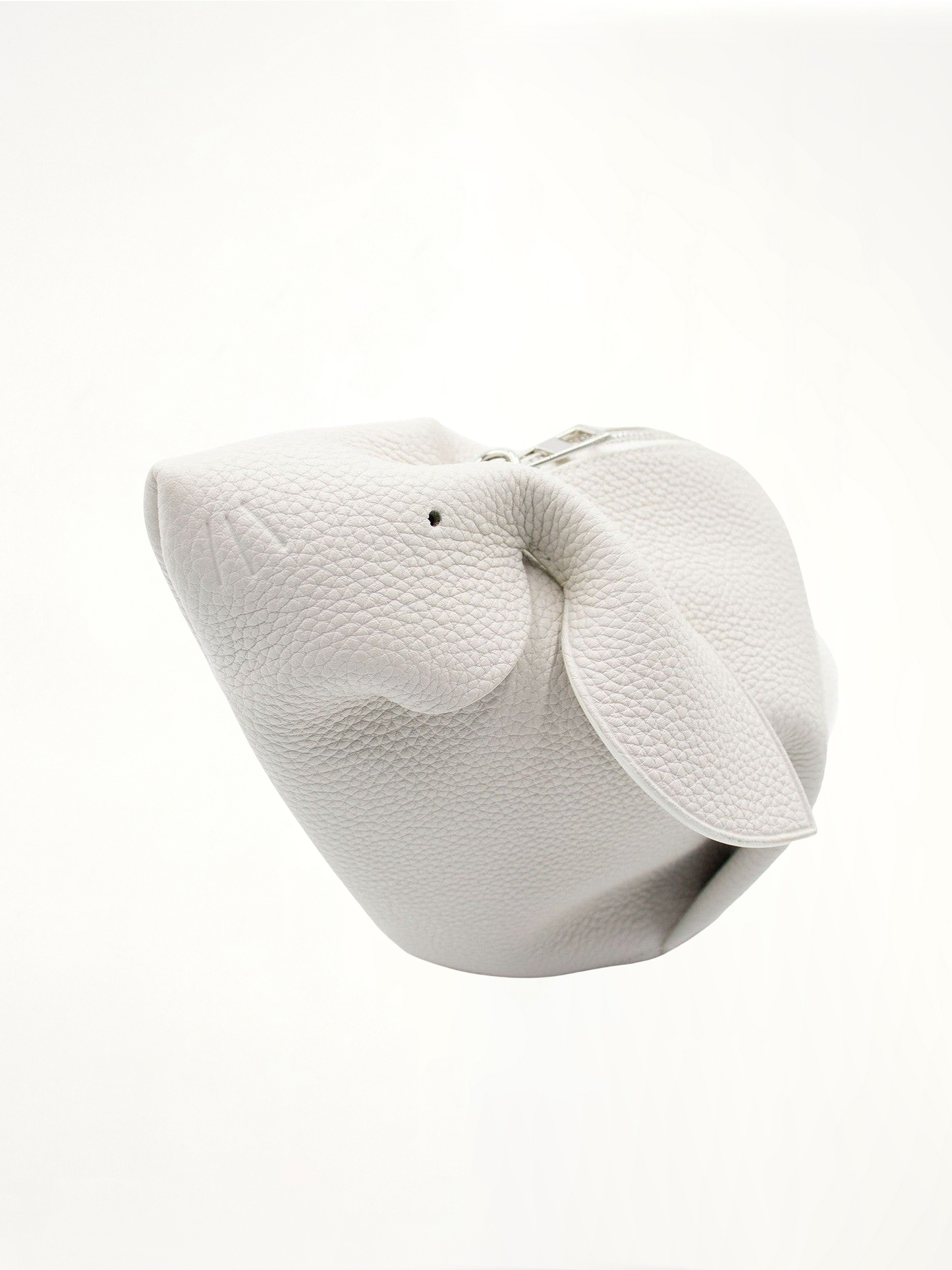 Mini Bunny Bag in Classic Calfskin in White
