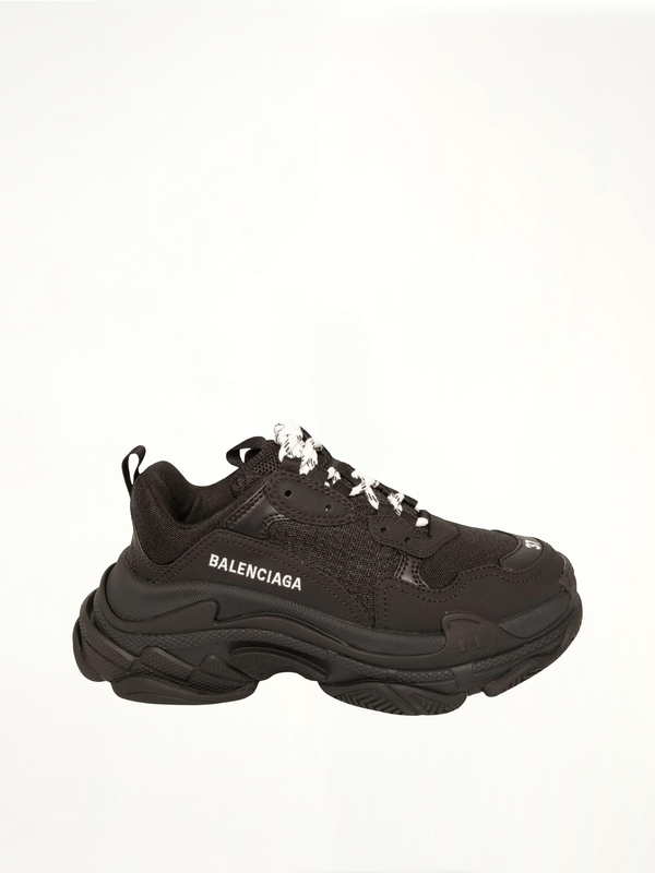 Triple S Sneakers in Black Side View | BALENCIAGA