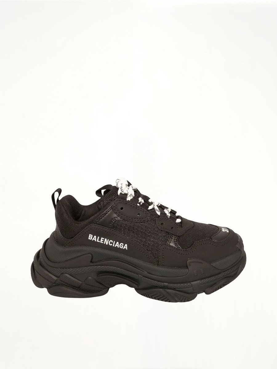 Triple S Sneakers in Black Side View | BALENCIAGA