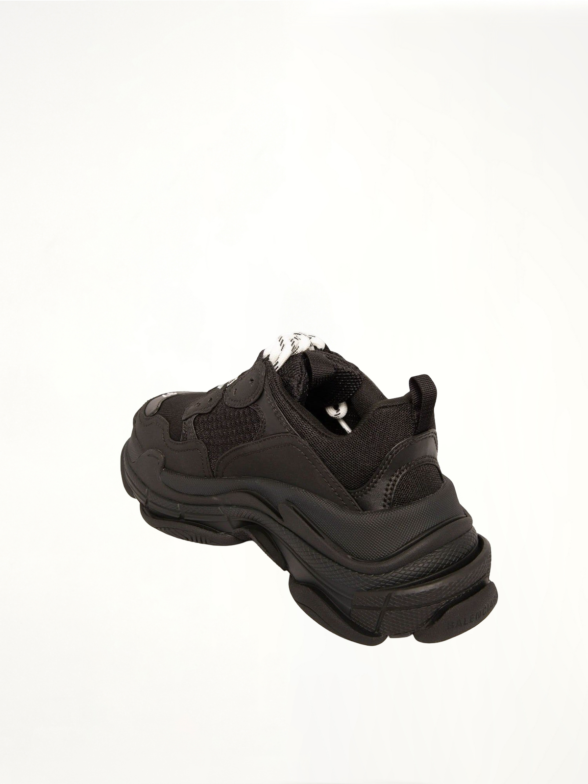 Triple S Sneakers in Black Back View | BALENCIAGA