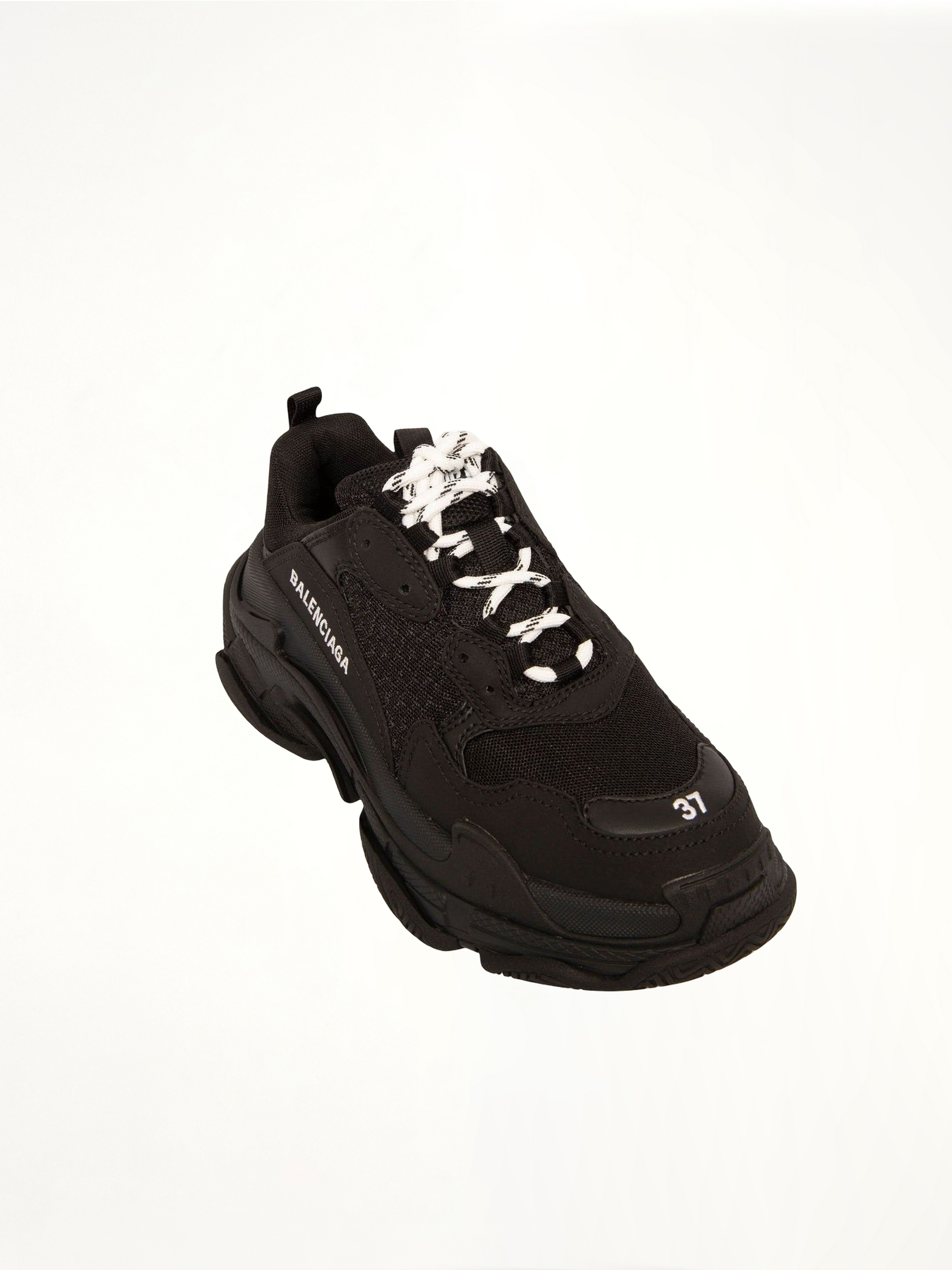 Triple S Sneakers in Black Top View | BALENCIAGA