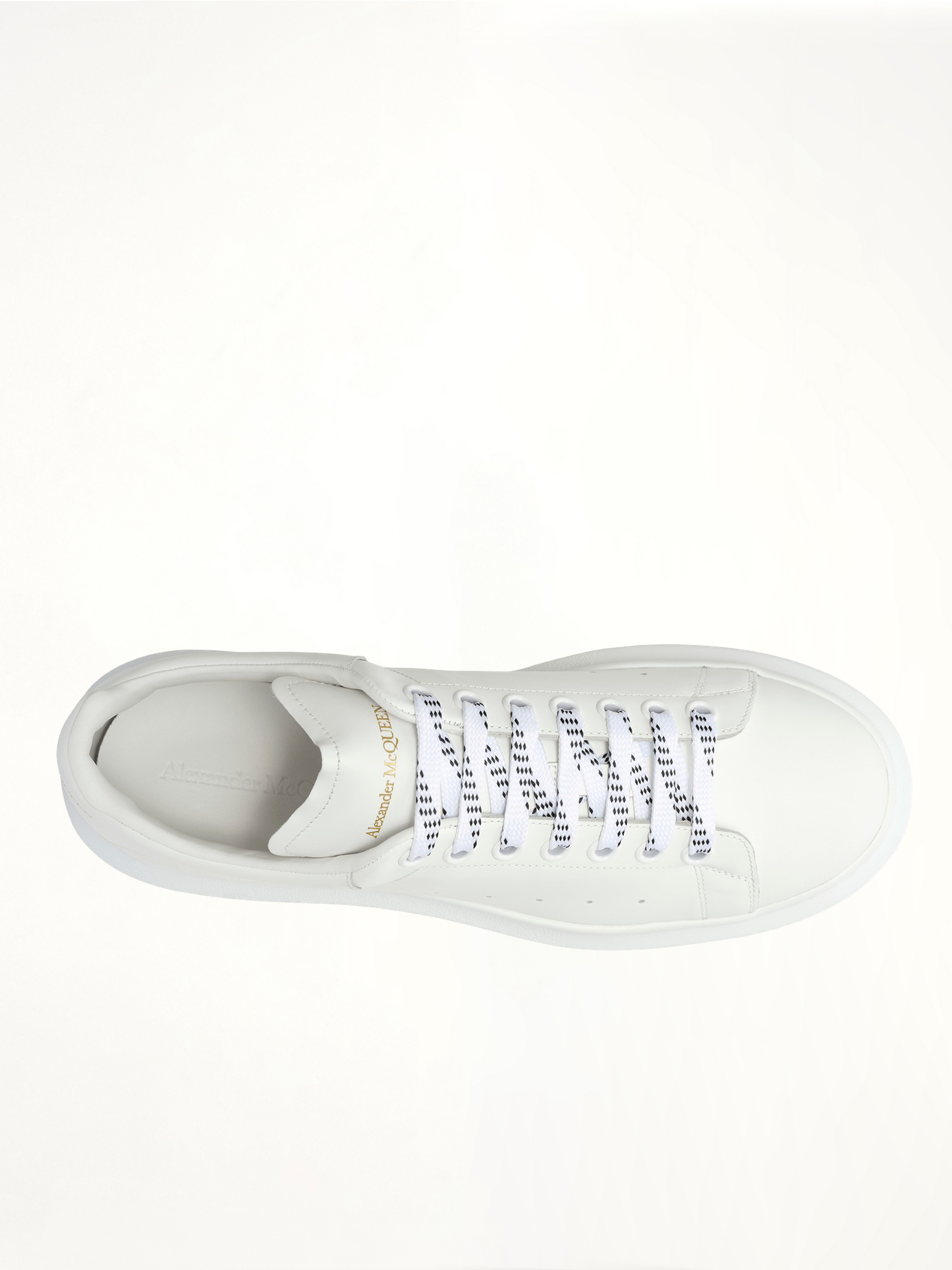 Larry Oversized Sneaker in White Back View | ALEXANDER MCQUEEN