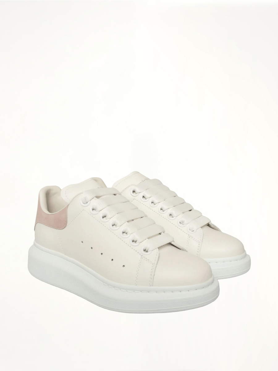 Larry Oversized Sneaker in White/Patchouli Front View | ALEXANDER MCQUEEN