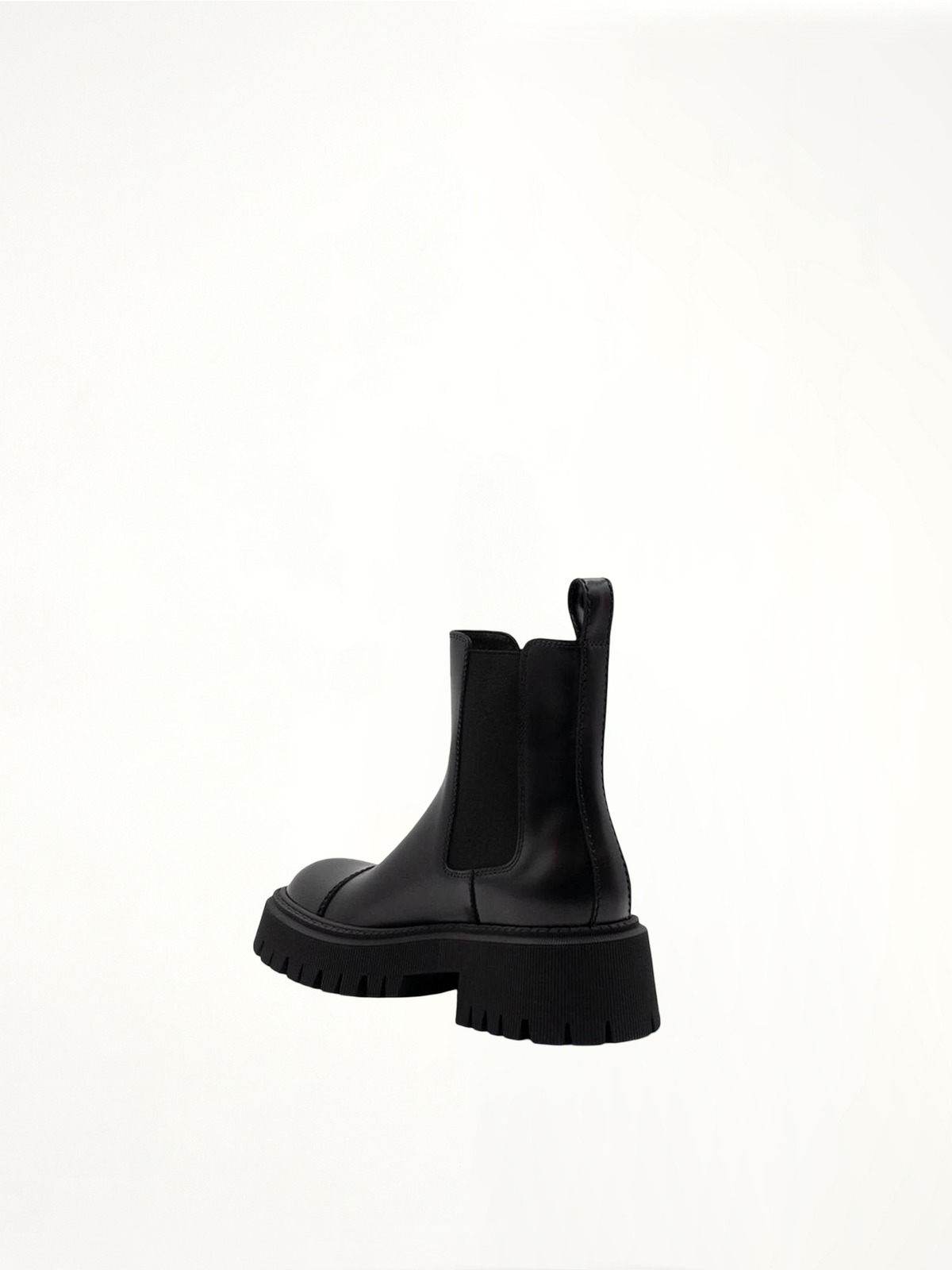 Tractor Ankle Boots in Black Back View | BALENCIAGA