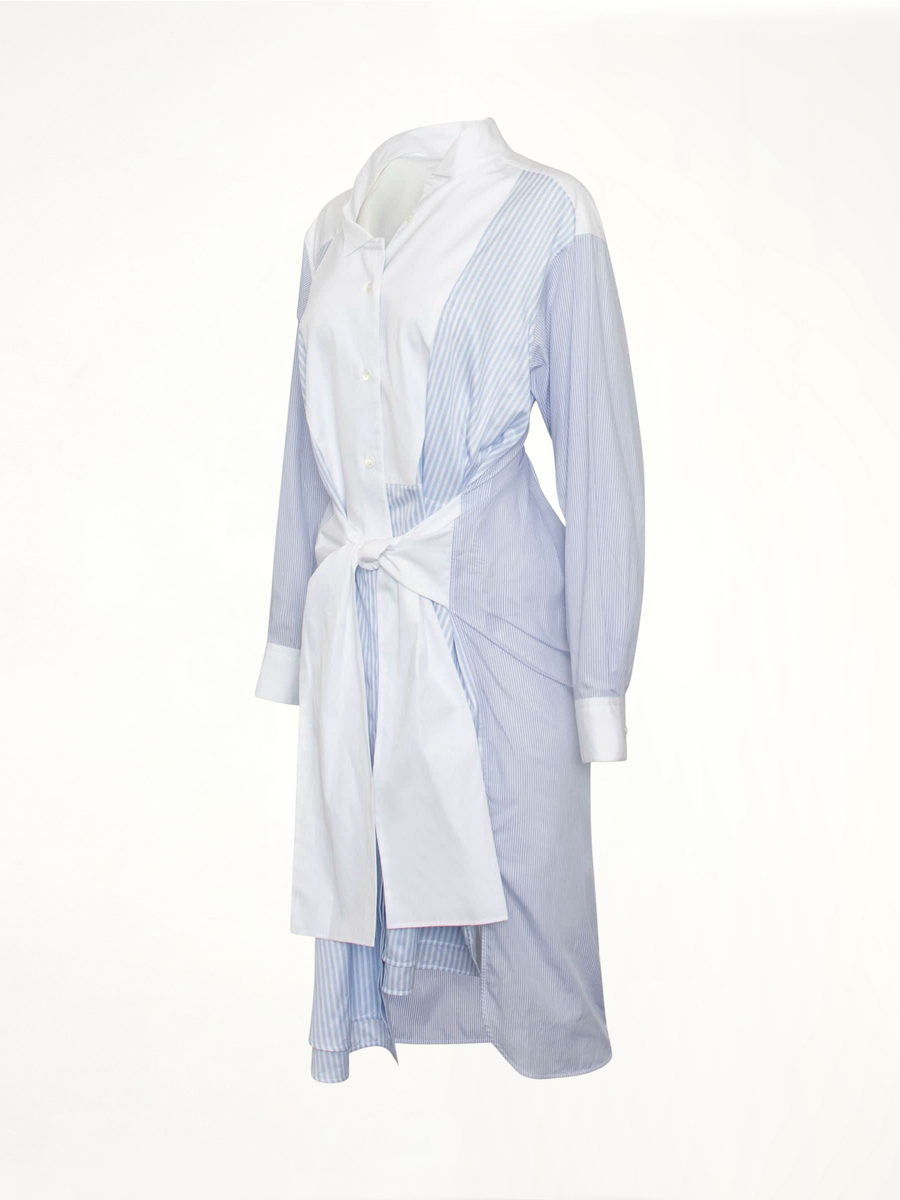 Stripe Shirtdress in Blue