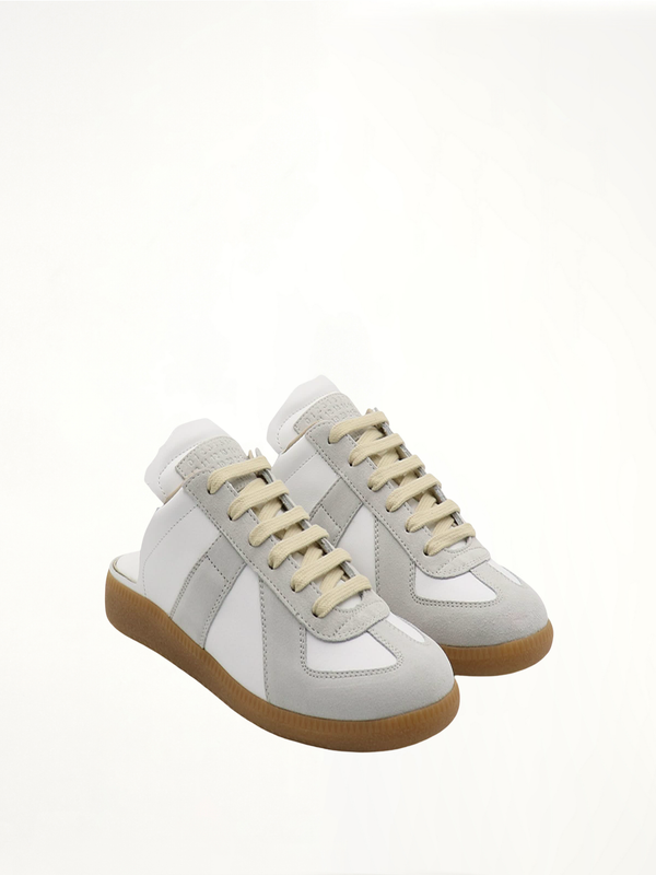 Replica Open Back Sneakers in White Front View | MAISON MARGIELA