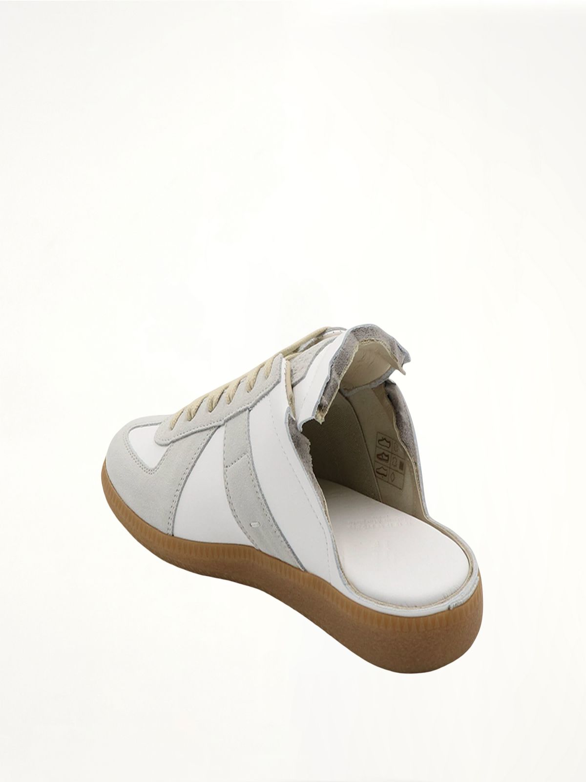 Replica Open Back Sneakers in White Back View | MAISON MARGIELA