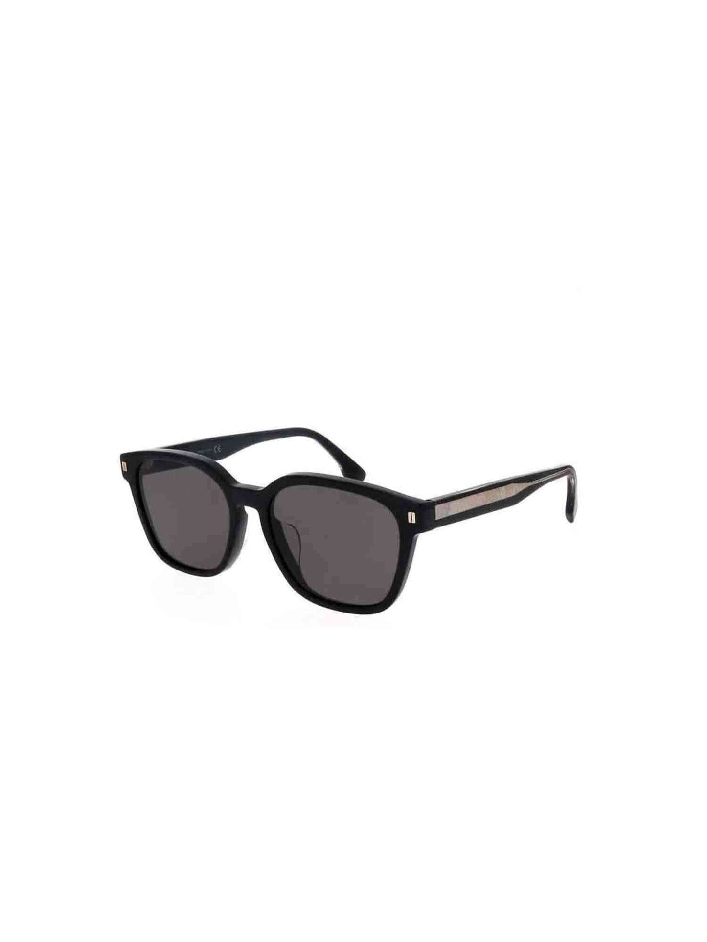 FE40001U Square Sunglasses with Smoke Lens in Shiny Black