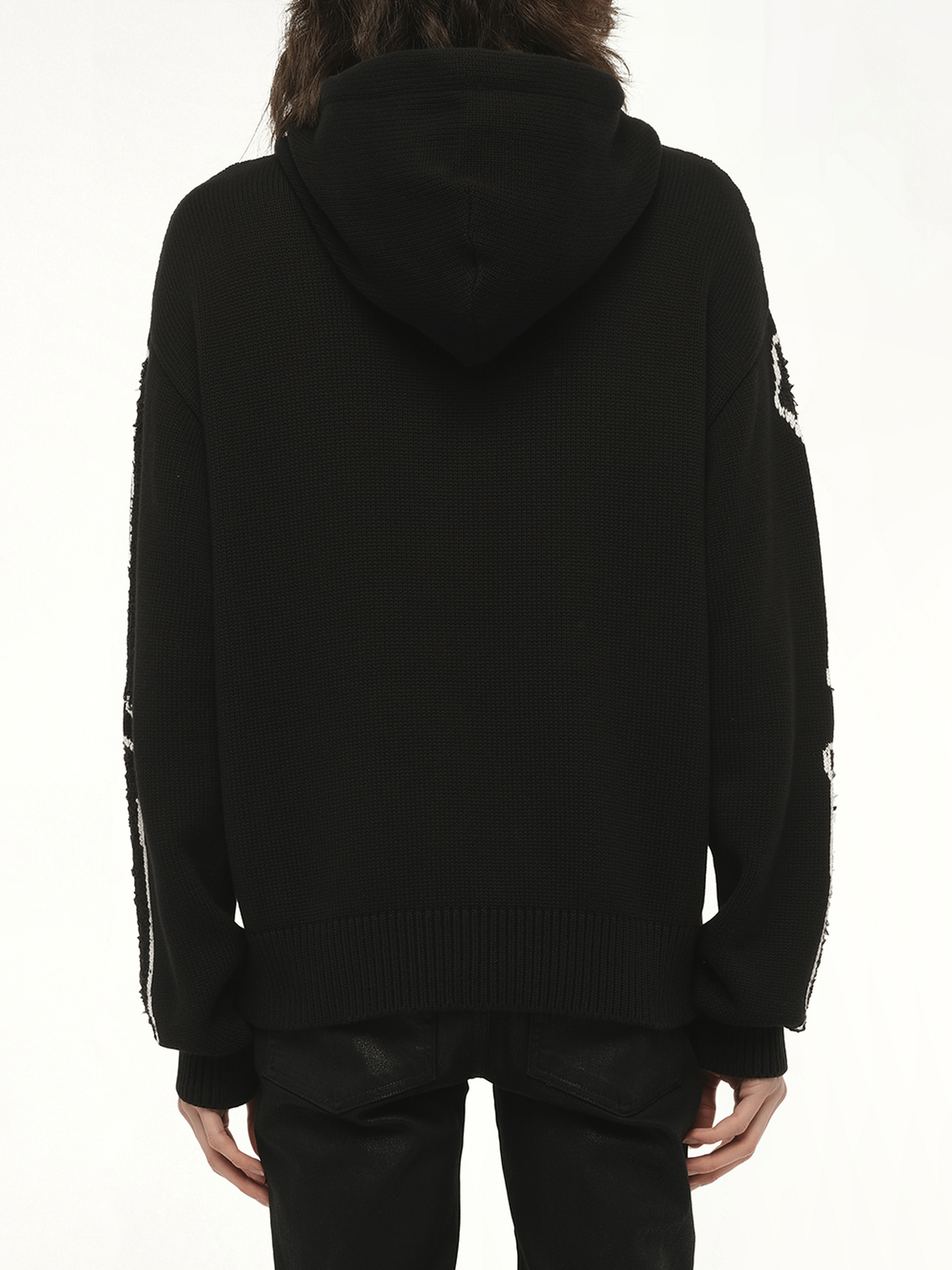 Bones Hoodie in Black/White