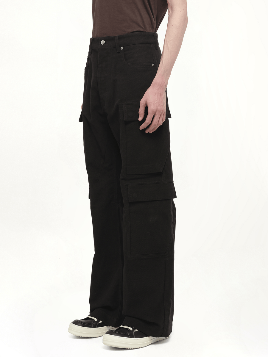 Double Cargo Jeans in Black
