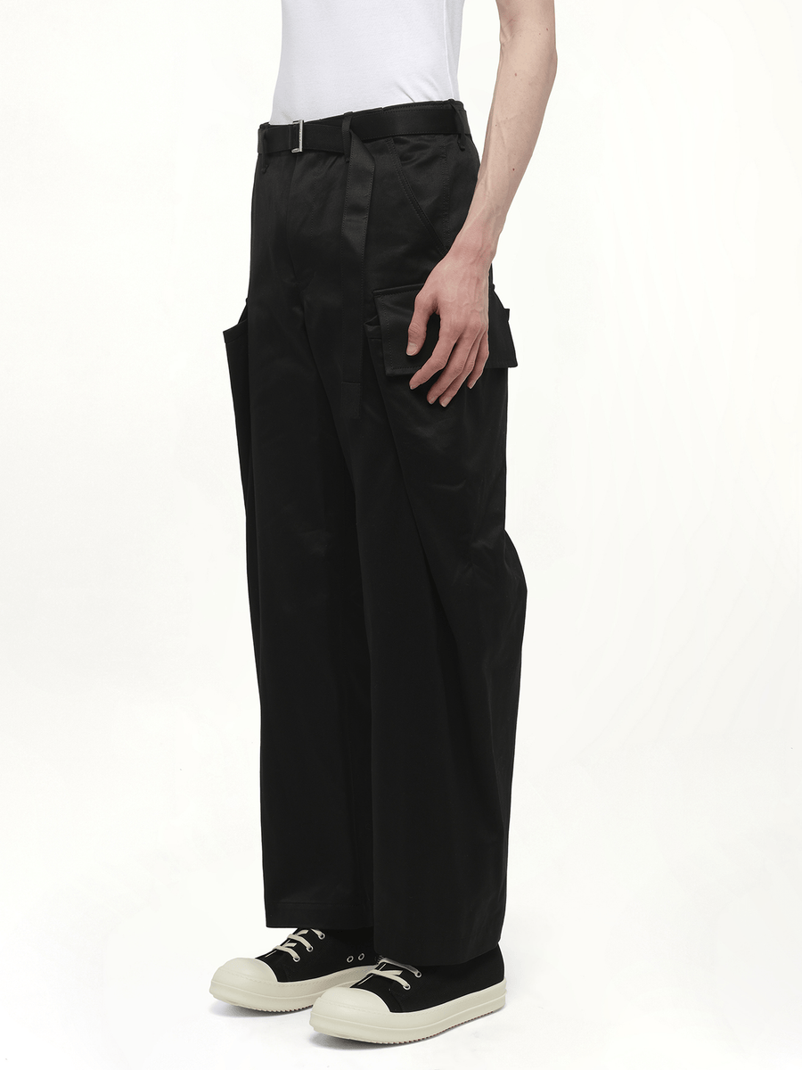 Cotton Chino Pants in Black