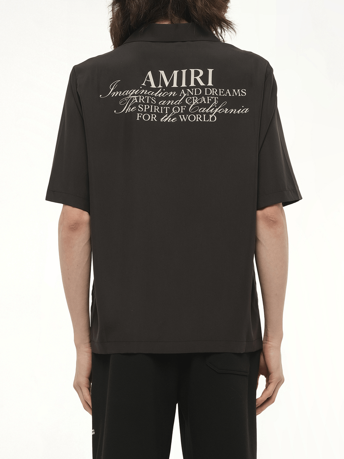 Amiri Spirit Bowling Shirt in Black