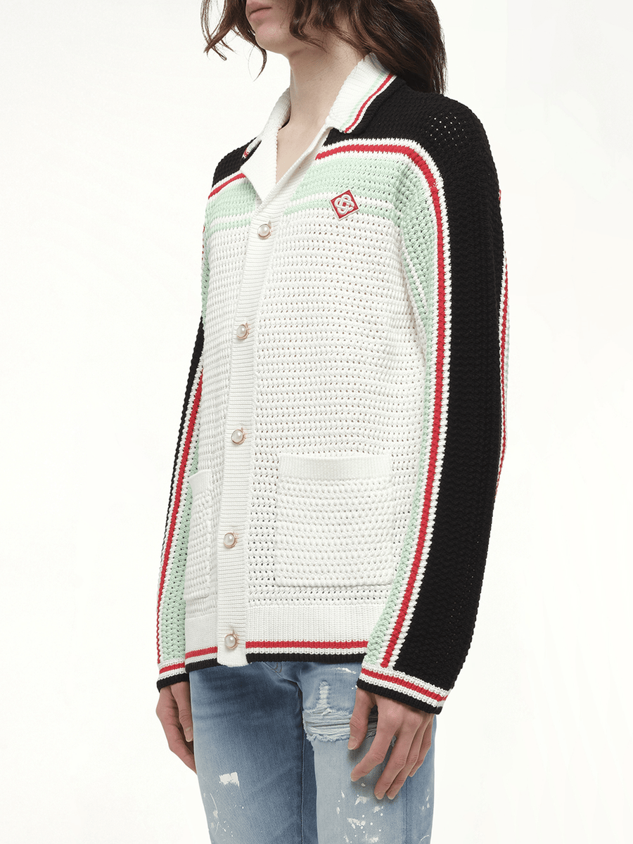 Faux Crochet Shirt in Multicolour