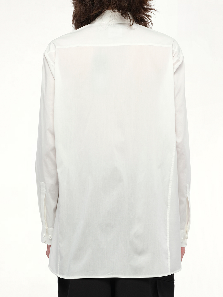 Sporty Cotton Shirt in White