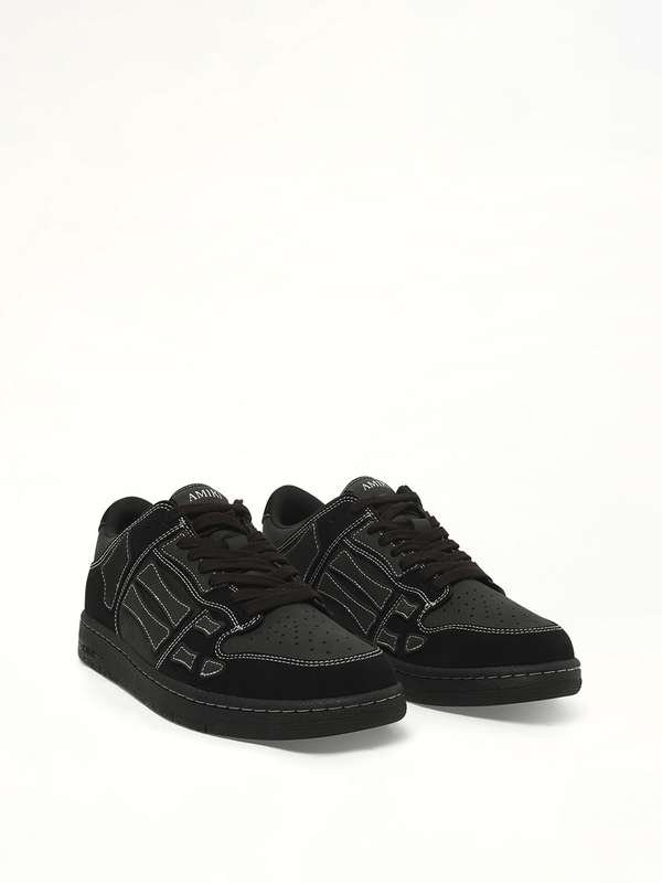 Skeleton Top Low Sneaker in Black Front View | AMIRI