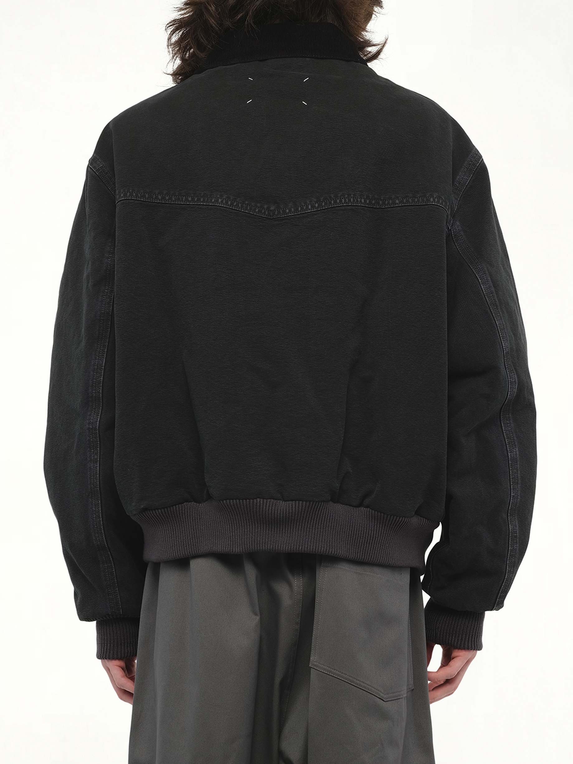Workwear Jacket in Washed Black
