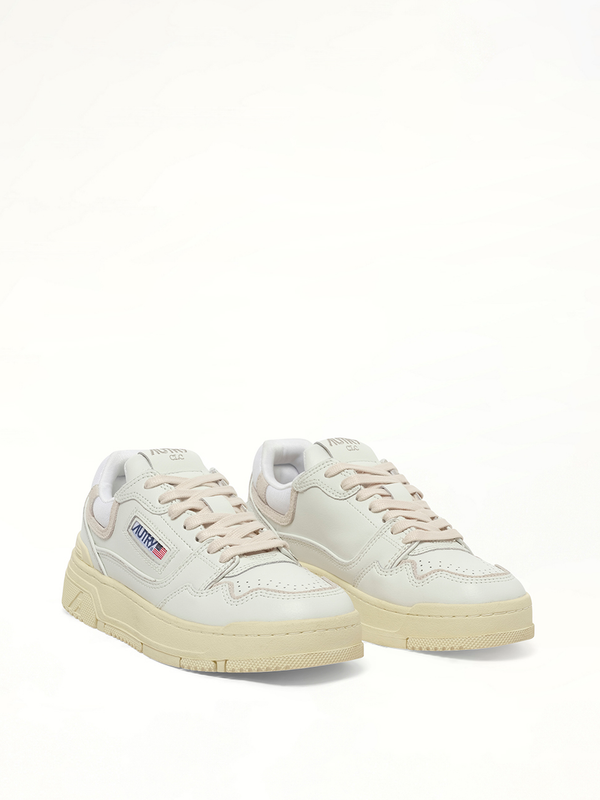 CLC Low Sneakers in White Front View | AUTRY