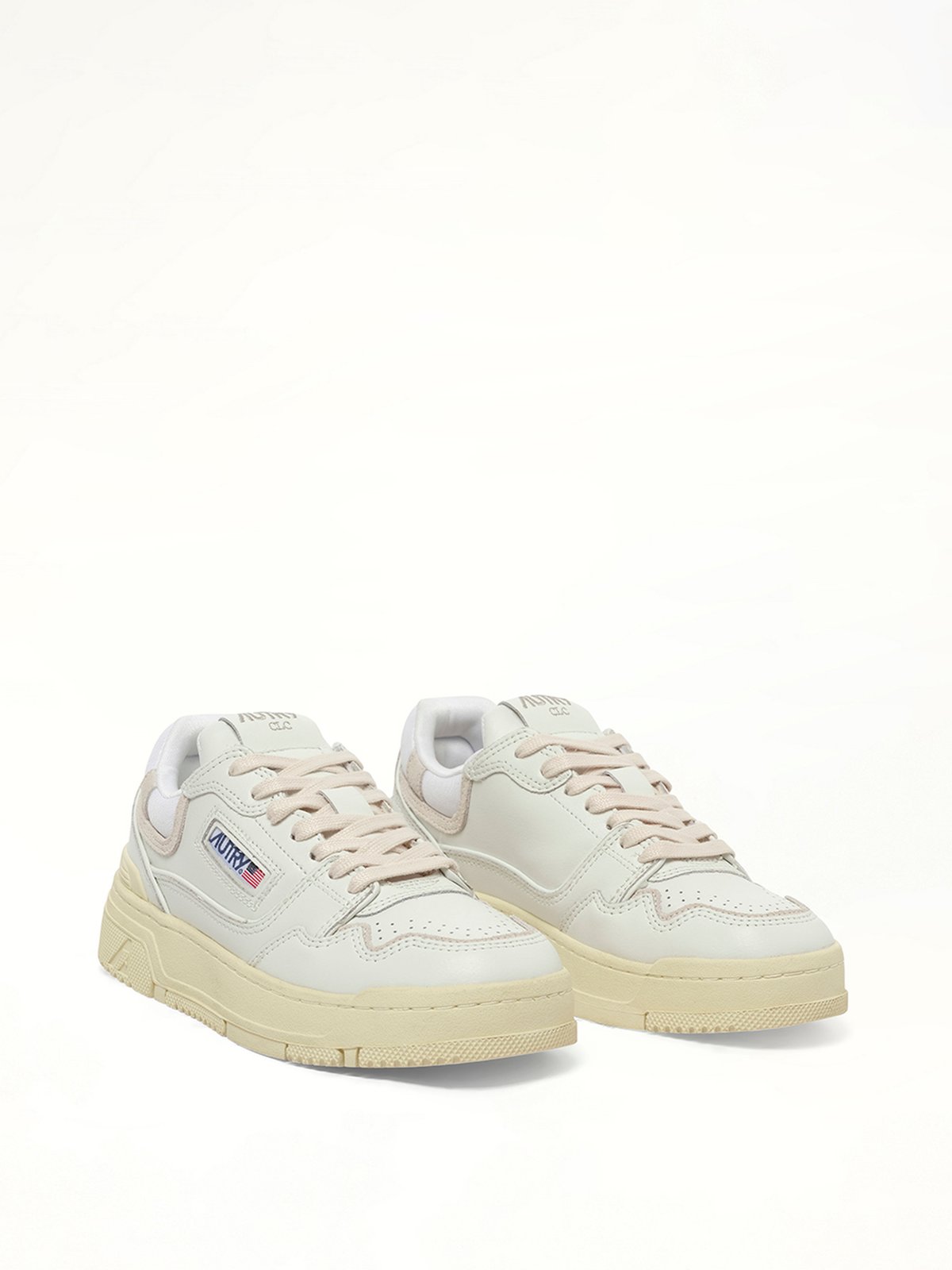 CLC Low Sneakers in White Front View | AUTRY
