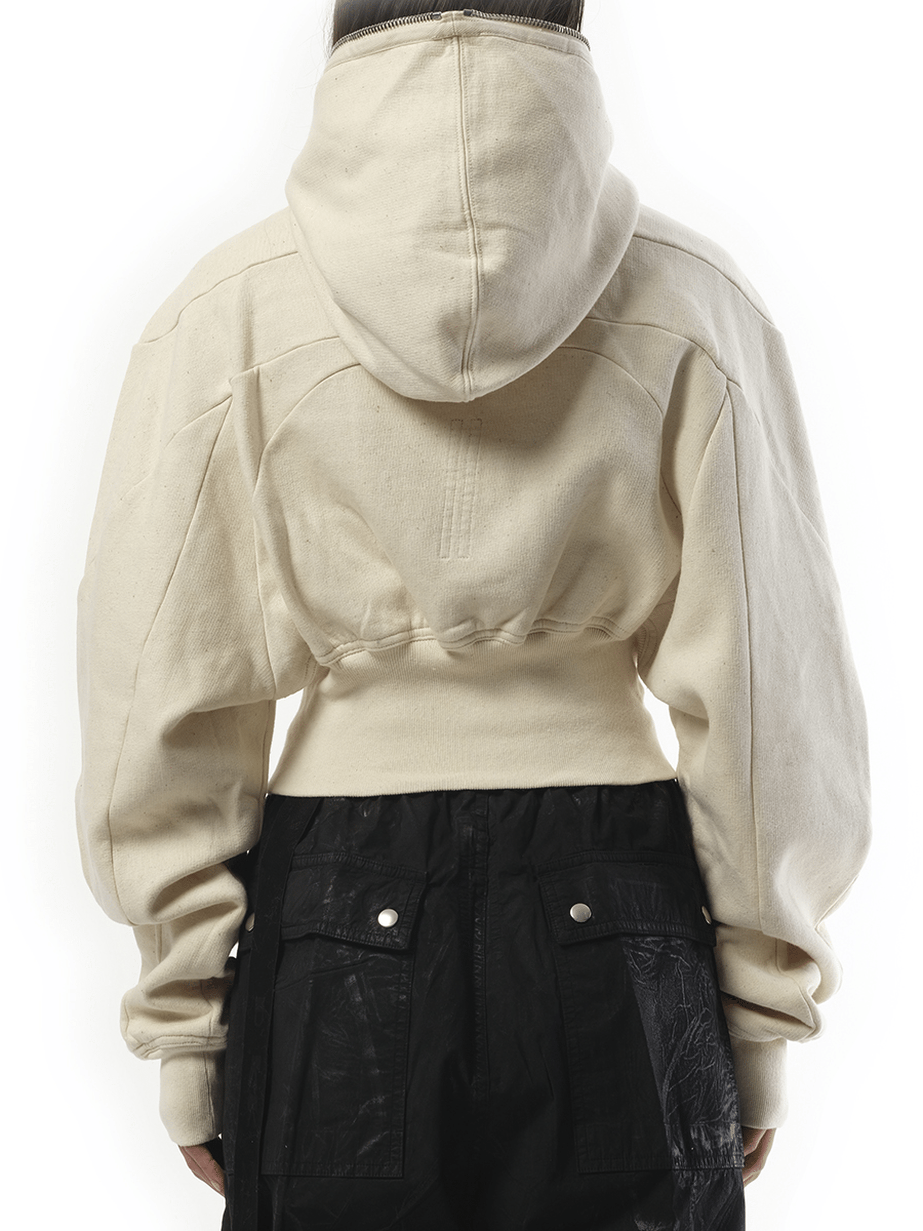 Rick Owens Drkshdw Collage Gimp Hoodie in Natural