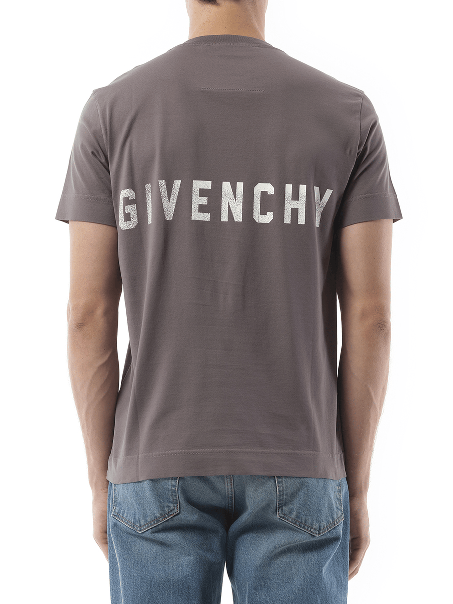 Givenchy Four G Dyed Logo T-Shirt in Quartz Grey