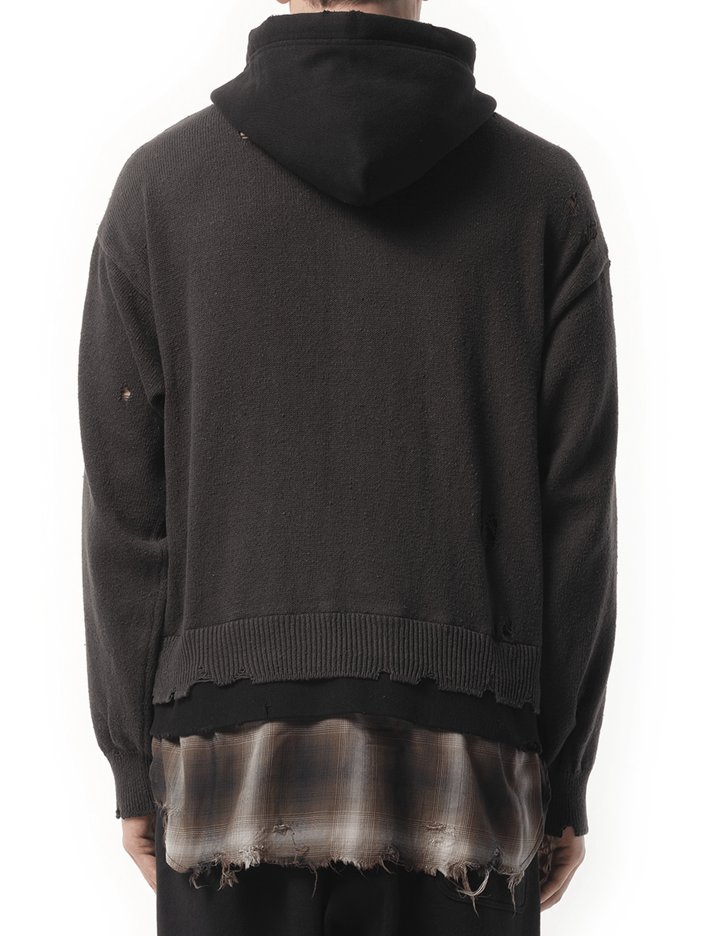 Maison Mihara Yasuhiro Triple Layered Knit Cardigan in Black