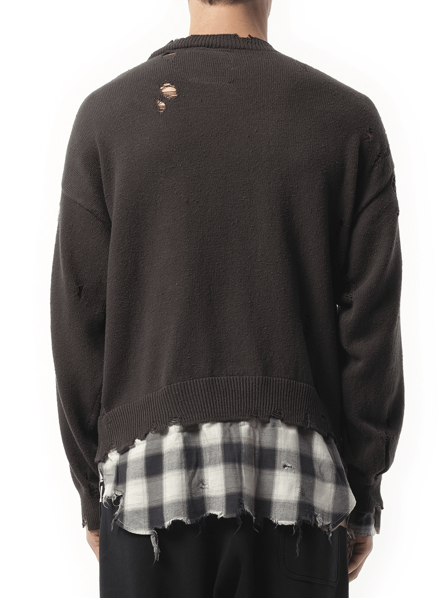 Maison Mihara Yasuhiro Layered Knit Pullover in Black