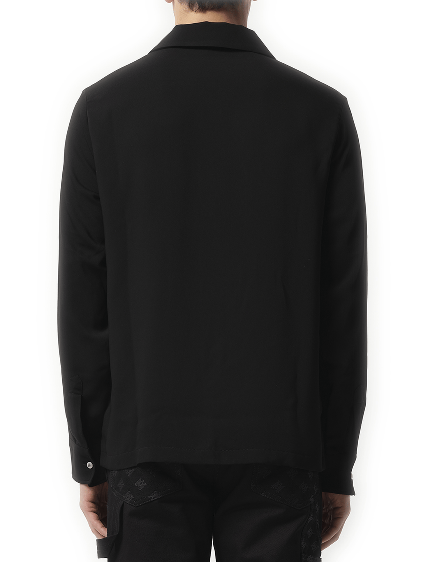 Amiri Round Pocket Dress Shirt in Black
