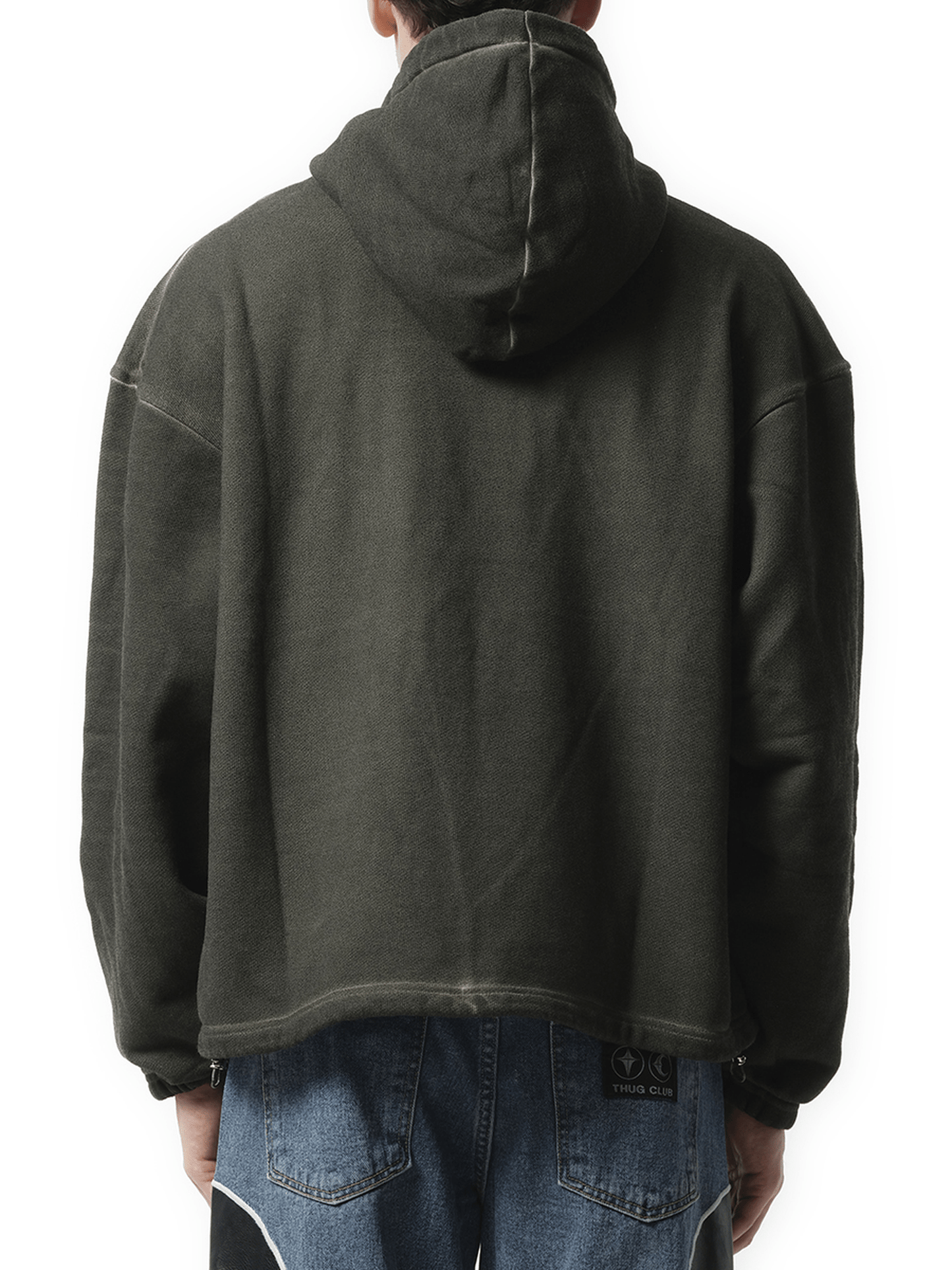 Thug Club Color Emblem Hoodie in Khaki