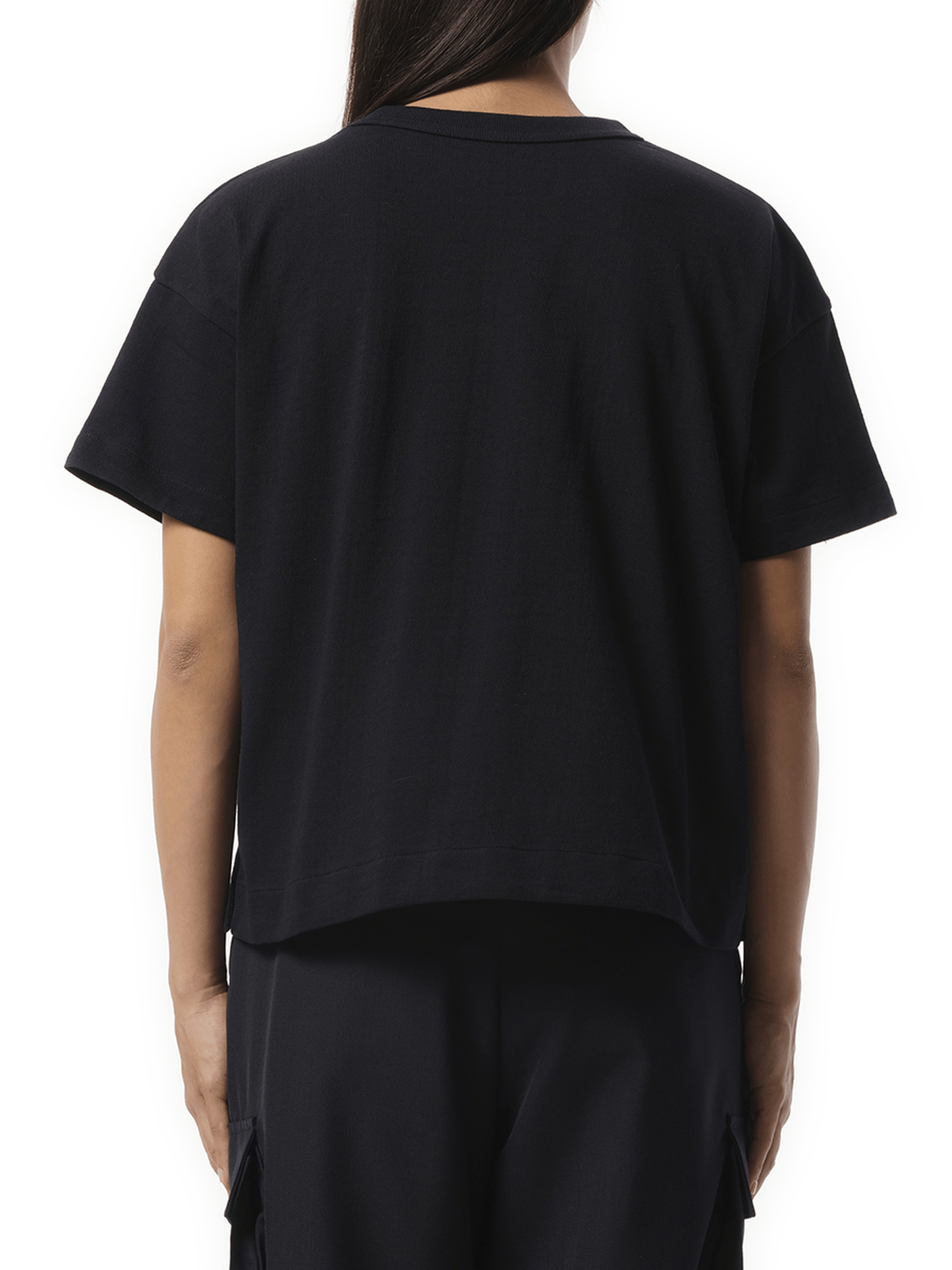 Sacai Emblem Cotton Jersey T-Shirt in Navy