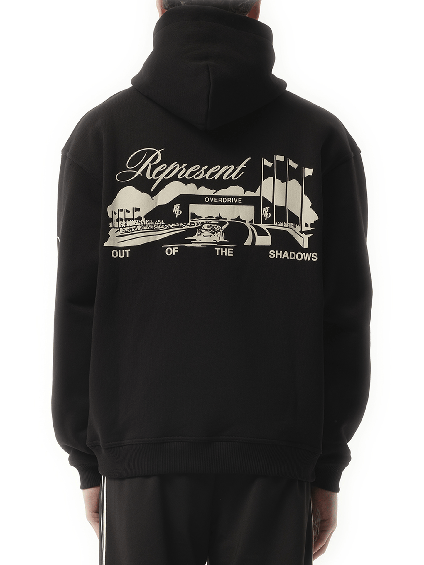Represent Raceway Hoodie in Jet Black