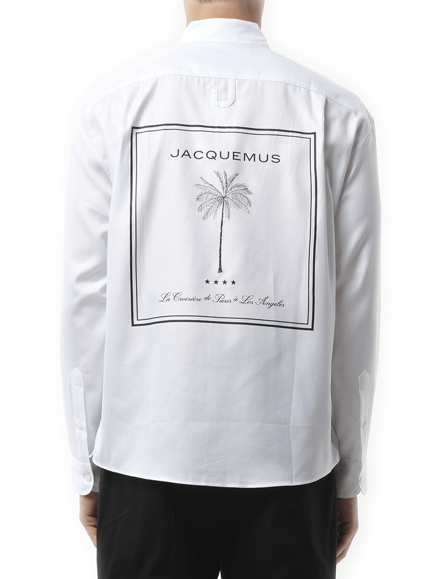 Jacquemus La Chemise Simon Palm Tree in White/Black