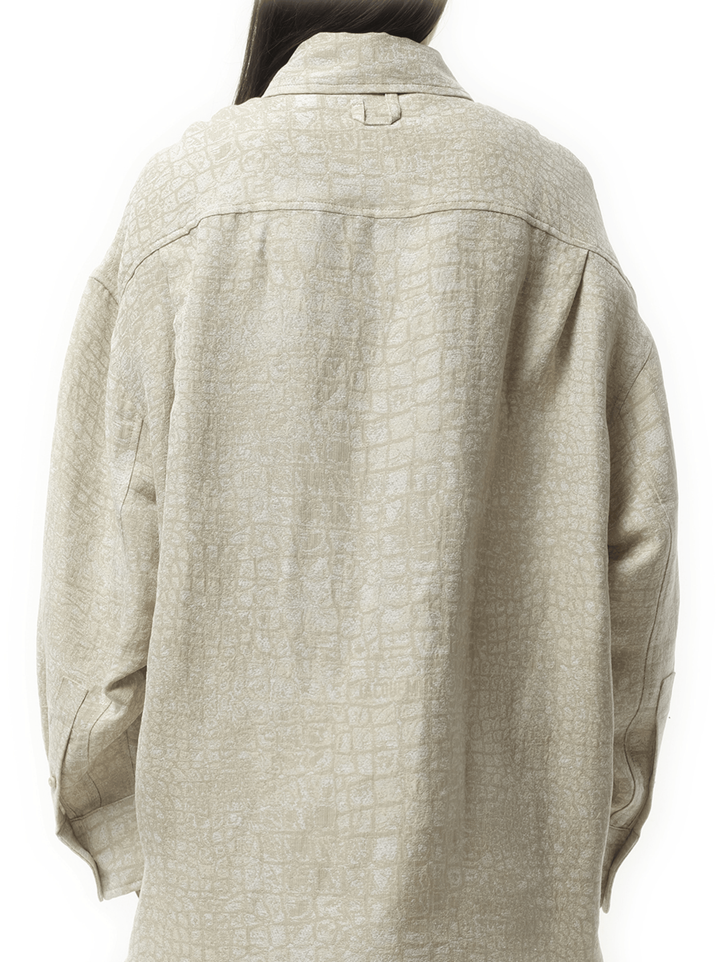 Jacquemus La Chemise Pasadena in Croco Beige
