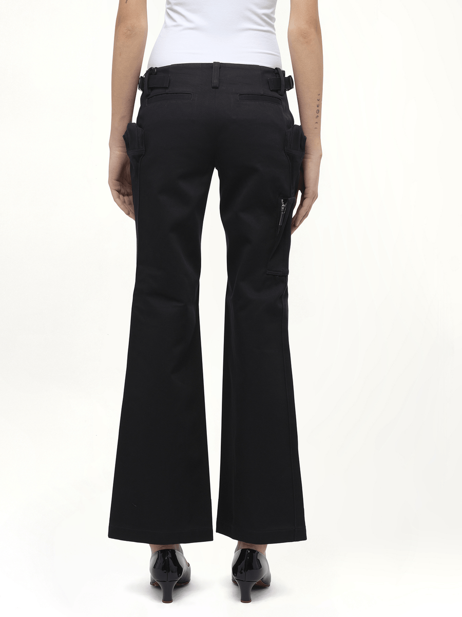Flared Cargos in Black