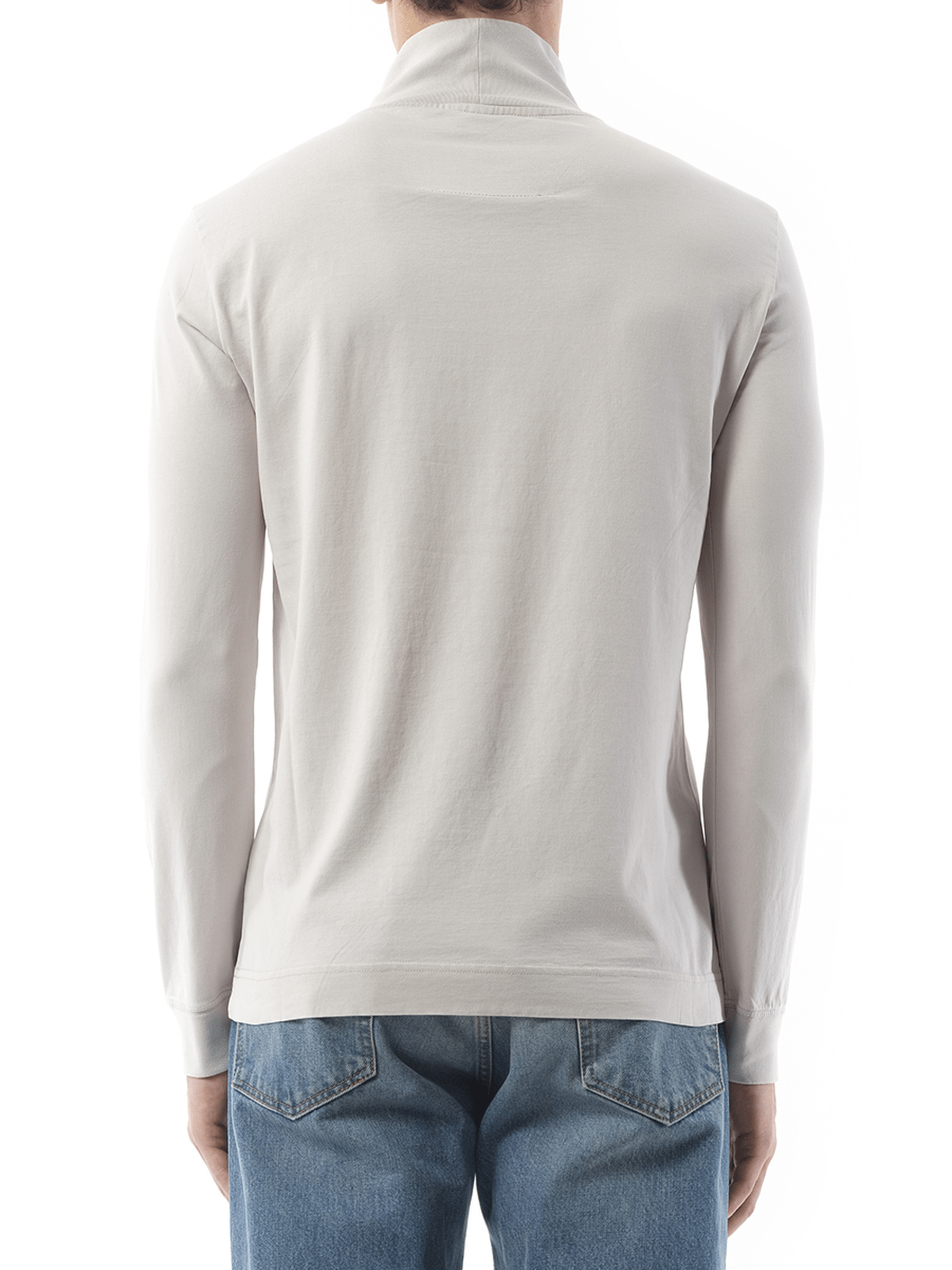 Givenchy Faded Logo Dyed Long Sleeve T-Shirt in Cloud Grey