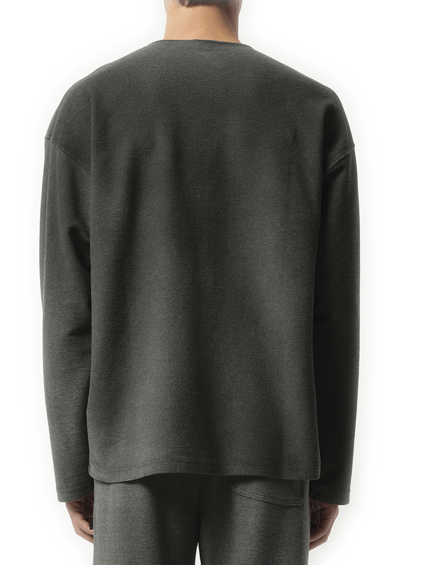 Diesel Runway Distressed Chest Sweater in Grey