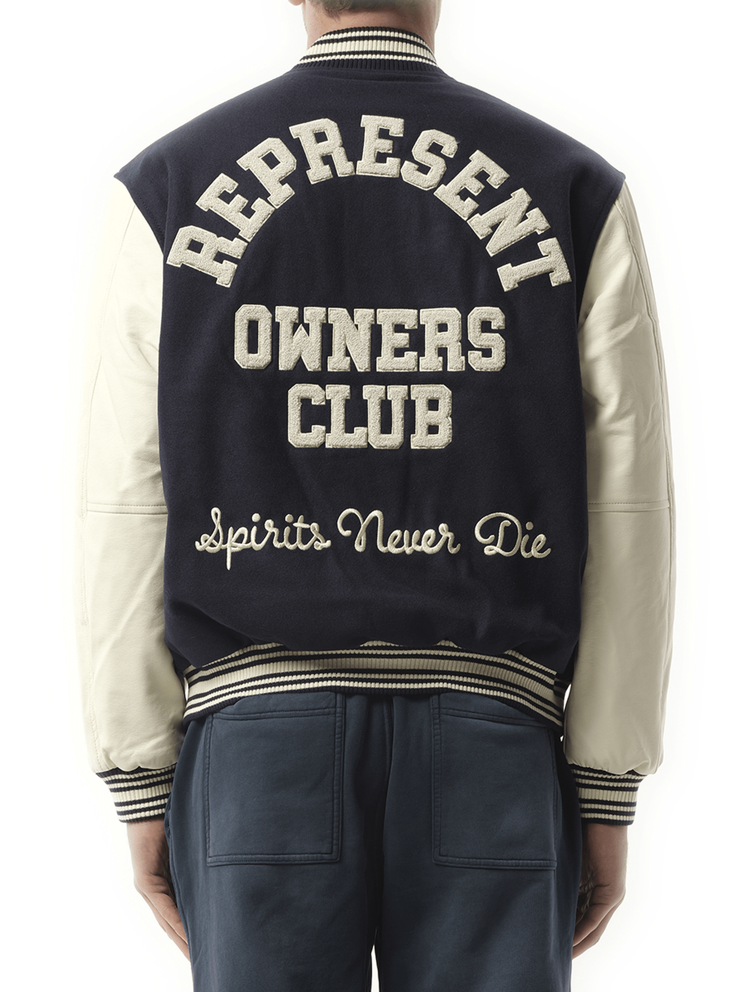 Represent Owners Club Varsity Jacket in Midnight Navy