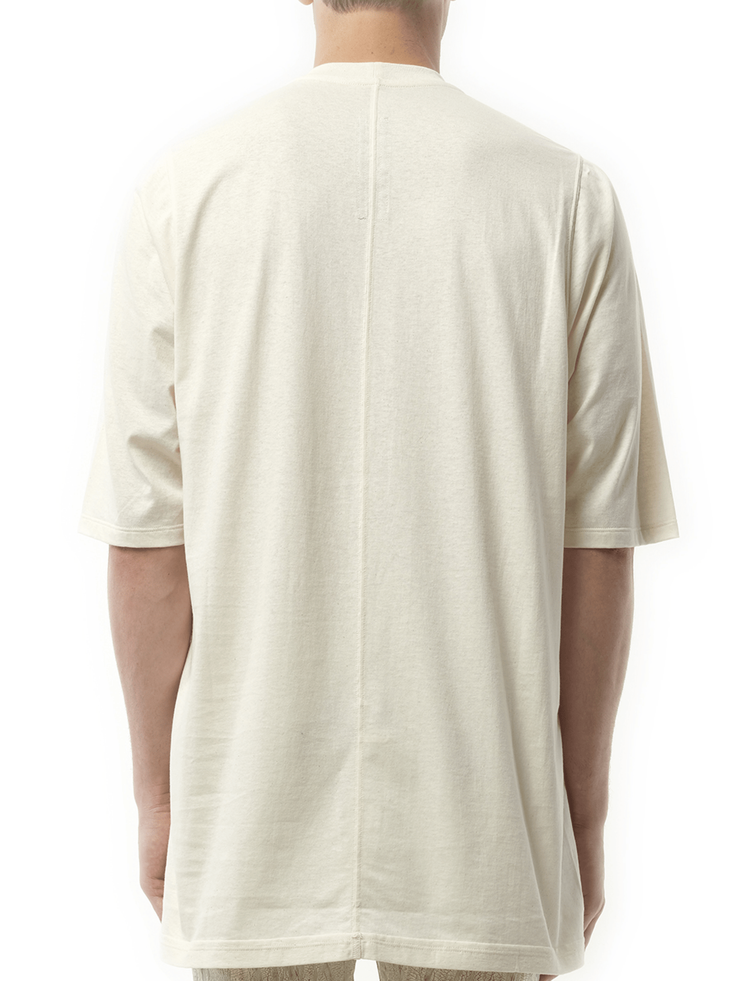 Rick Owens Jumbo SS "Holding Hands" T-Shirt in Natural/Black