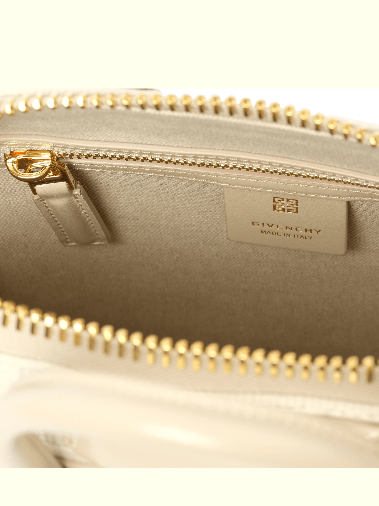 Givenchy Mini Antigona Bag in Monogram Canvas in Natural Beige