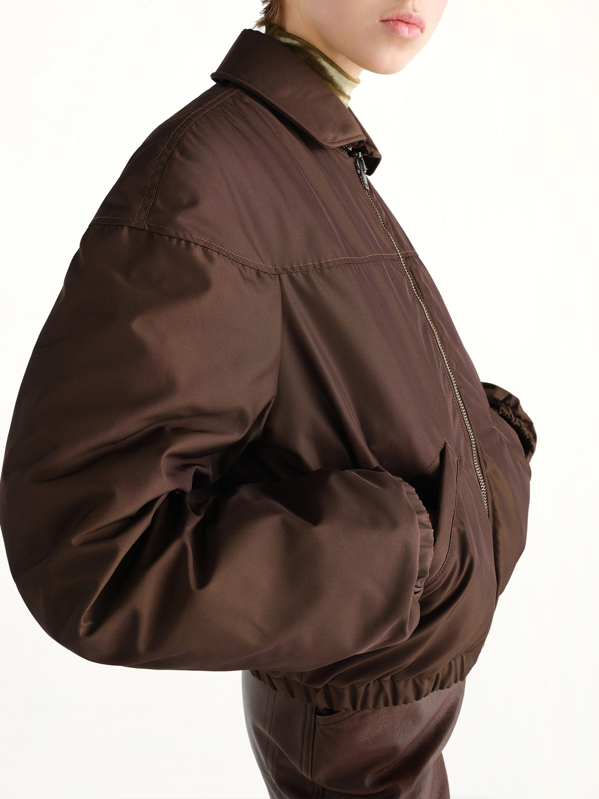 Puffer Blouson in Praline