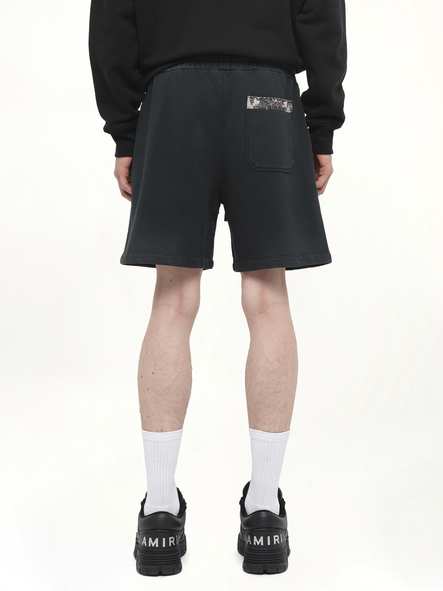 Bleach Bandana Shorts in Black